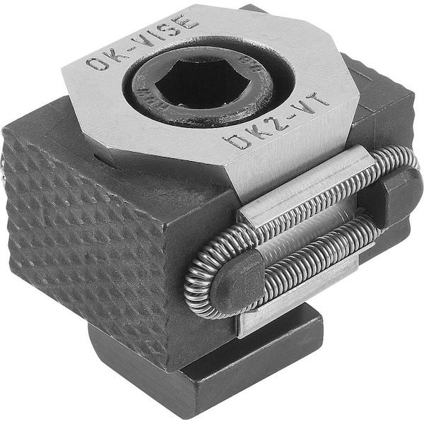 Wedge Clamp Serrated, B=41 For T-Slot G=14, Tool Steel Hardened, Black Oxide